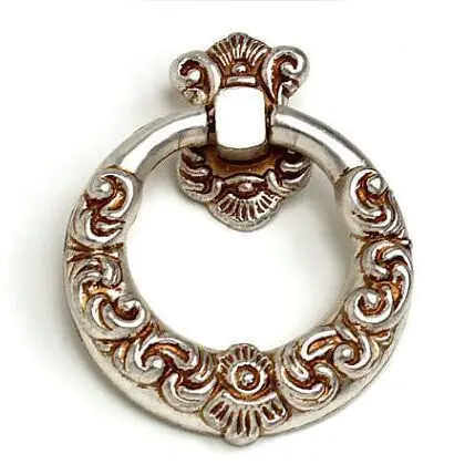 

Antique Distress Silver Dresser Knob Pull Drawer Pull Knob Shaky Drop Ring Vintage Silver Kitchen Cabinet Handle Pull Knob