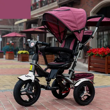 

Geniune Swivel Seat Full Sunshed Baby Tricycle Trolley Baby Child Stroller Baby Carriage Bike Bicycle For 6 Month--6 Years Old