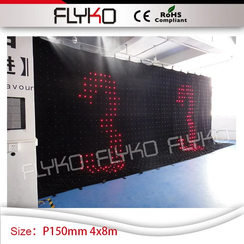 

Led video light lamp DJ wedding backdrops P15cm 14ft high*27ft width led curtain light video curtain