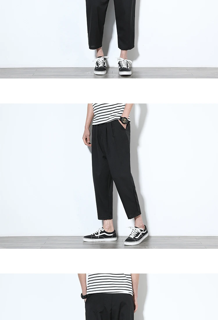 Летние тонкие широкие брюки с узором; мужские брюки для отдыха; модные льняные брюки; Лидер продаж; K69P20