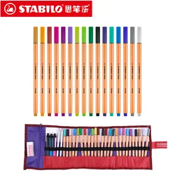 Stabiliso Point 88 – marqueurs artistiques, 0.4mm, stylo en Fiber, 25 couleurs, pointe d'aiguille, Fineliner, conception de Manga, croquis, dessin 