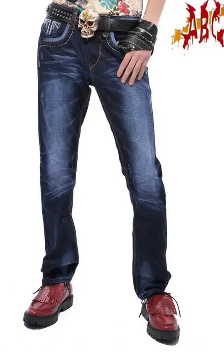 

Summer blue england straight sequins M word flag mens jeans pant man trousers personalized fashion designer singer dance street