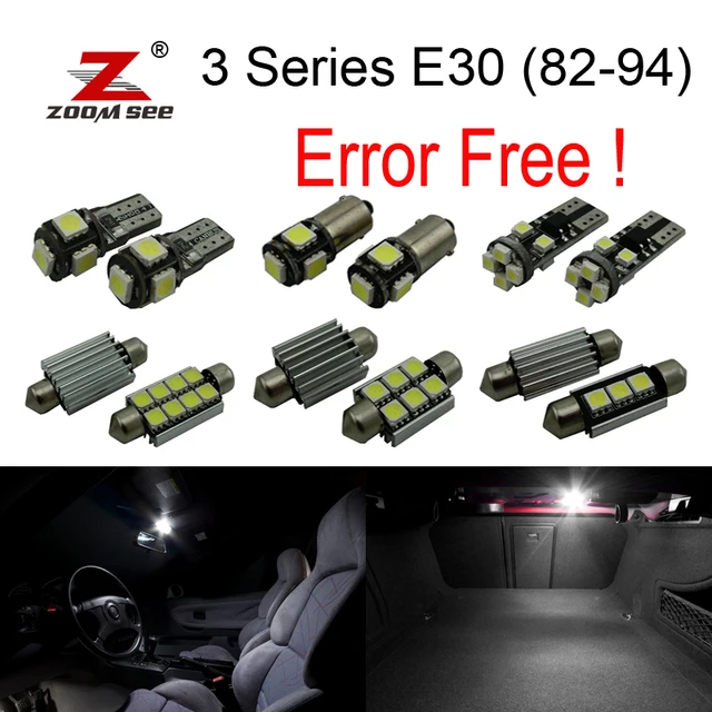 9pcs LED Interior Lights Kit + License plate bulb for BMW ...