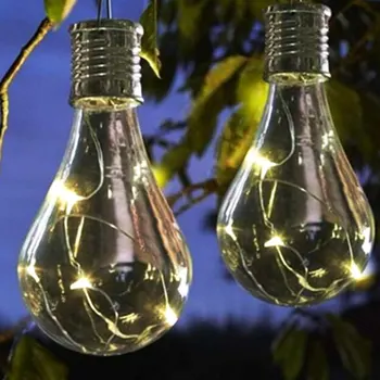 

Waterproof light control Solar Light Bulb Rotatable Garden Light Outdoor LED Solar Lamp Camping Hanging Lamps Solar Lighting