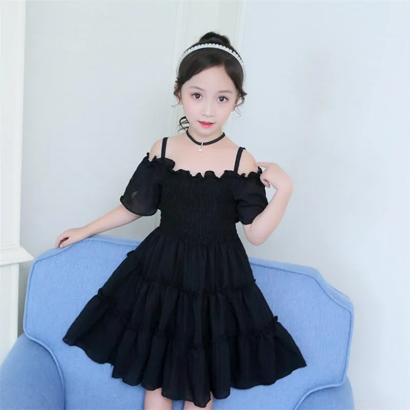 

Summer Child Dresses Girl Princess Off Shoulder Strapless Elegant Party Dress Kids Girl Clothes 4 5 6 7 8 9 10 11 12 Years