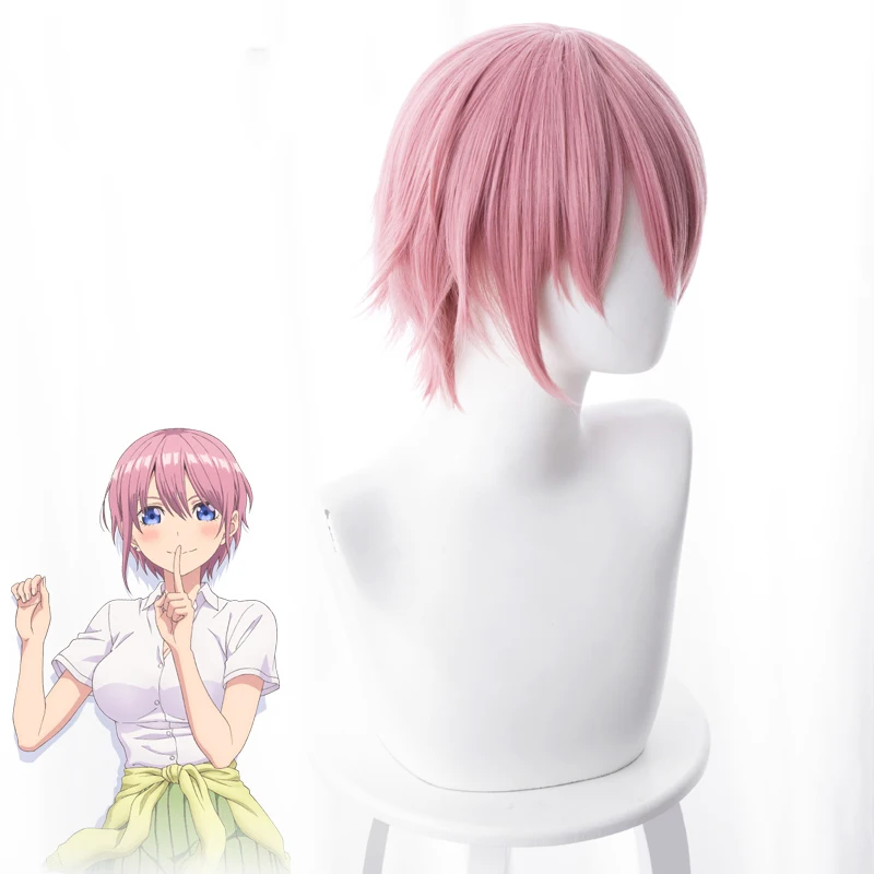 

The Quintessential Quintuplets short wig Ichika Nakano Cosplay Wig+Wig Cap Halloween Costume play wigs 5 toubun no Hanayome