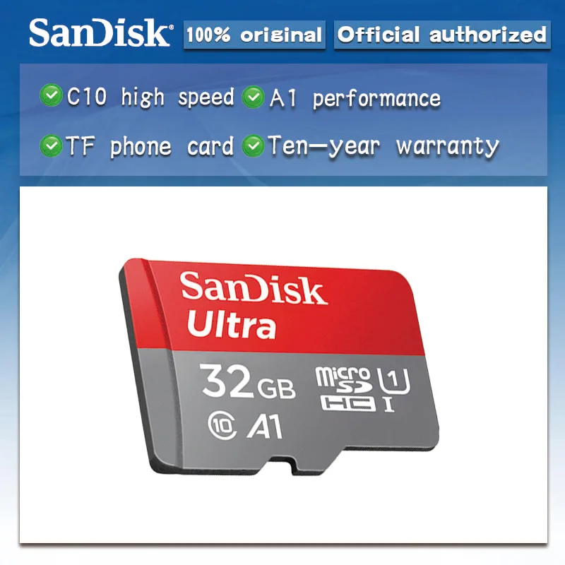 

SanDisk Ultra micro SDHC/micro SDXC UHS-I Memory Card 16GB micro SD card 32GB 80MB/s TF Card 64GB 128GB For Smartphone&Camera