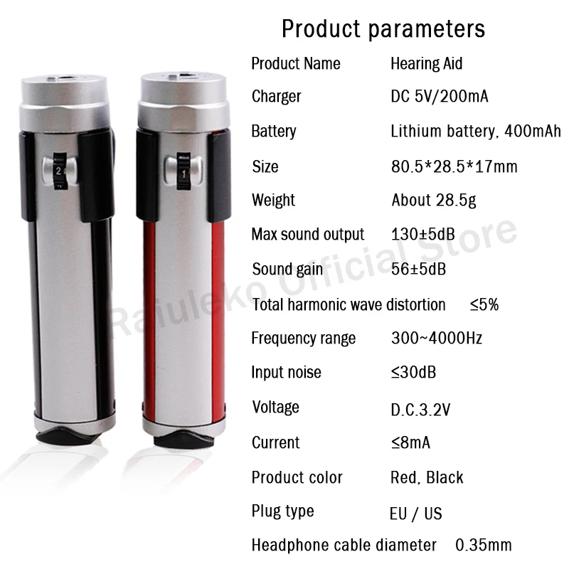 Hearing Aid E-9 Portable Can Clip Hearing Loss Sound Amplifier Amplifier Audiologist Designed Tone Hearing Aids Ear Care 2 Color