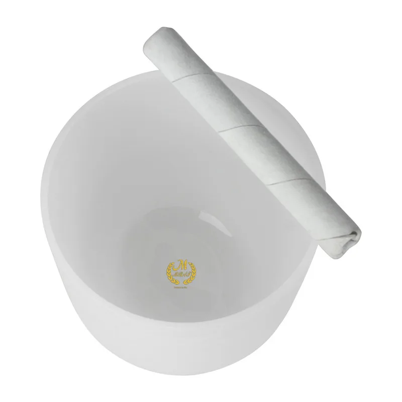 Mrosaa 20*16cm 8 inch B tone Crystal Music Bowl Buddha Sound Bowl Hand Hammered Relax Soothing Relax Soothing Singing Bowl 17