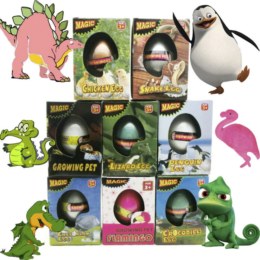 2 HATCH'EM GROWING PENQUIN EGGS toy grow science MAGICAL egg novelty magic NEW 