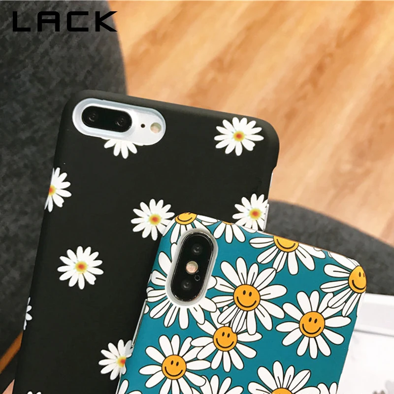Чехол для телефона LACK с мультяшными цветами и маргаритками iphone XS Max X XR 8 7 6 S Plus 5