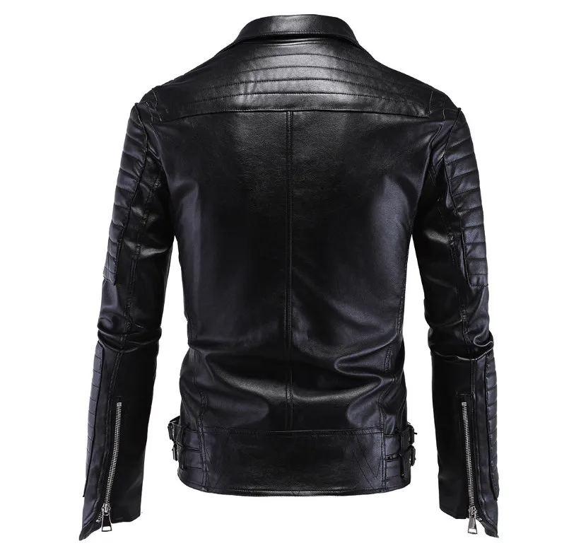 Мужская кожаная куртка Jaqueta De Couro Masculina мужские кожаные куртки из искусственной