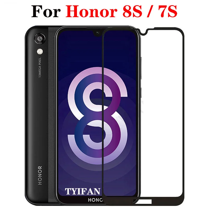 9d Protective Glass on Honor 8s 7s Full Glue Tempered for Huawei Honor8s Honor7s Glas Screen Protector Honer 7 8 S S8 S7 | Мобильные