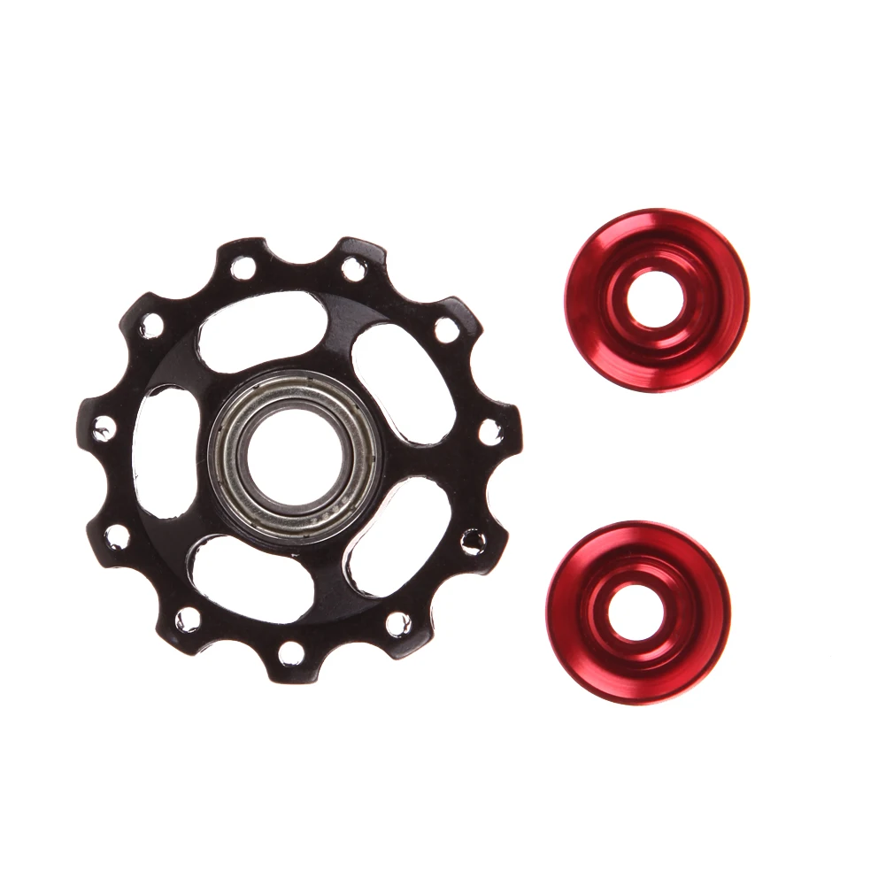 2 قطع 11 طن سبائك الألومنيوم دراجة الخلفي derailleur جوكي عجلة دليل بكرة العاطل البكرة الجزء الدراجات دراجة الطريق mtb الدراجة أجزاء