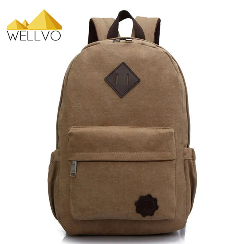 Men Canvas font b Backpack b font Teenage Boys font b Laptop b font font b