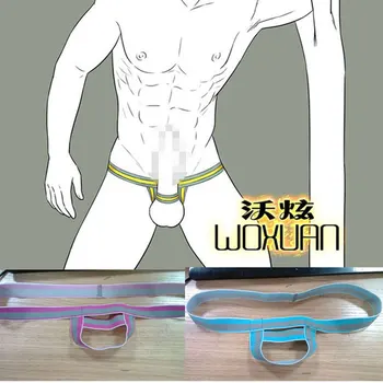 

Sexy Men Plus Size Cock Ring Open Crotch G-String Sexy Underwear Thong Brief T back Big Men Underpants Erotic Lingeries Gay Wear