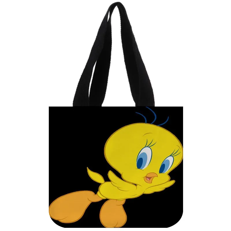 

Custom tweety bird Reusable Handbag Women Shoulder Cloth Pouch Foldable Large Linen Bag Shopping Bags Painting Travel