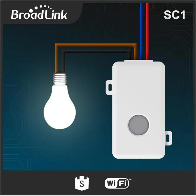 BroadLink SC1, умный дом Wi-Fi беспроводной пульт дистанционного управления электрический DIY переключатель, удаленное окно питания светодиодный переключатель, через IOS Android