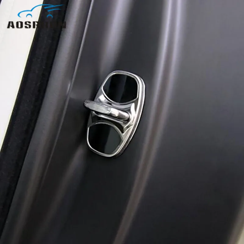 

Stainless steel mirror material Door lock cover Car Accessories For Jaguar E - pace 2017 2018 2019