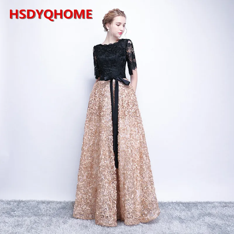 

New Lace Evening Prom Dresses Floor-Length Vestidos Amazing Long Party Gown Women's
