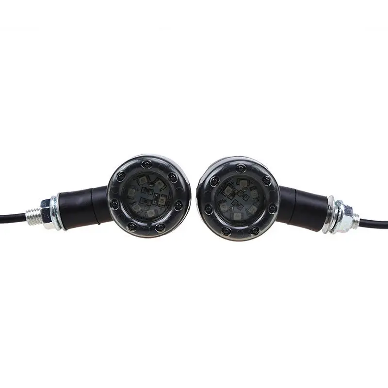 JX-LCLYL 1Pair Red+Amber Motorcycle Bullet LED Turn Signal Indicator Light for Harley