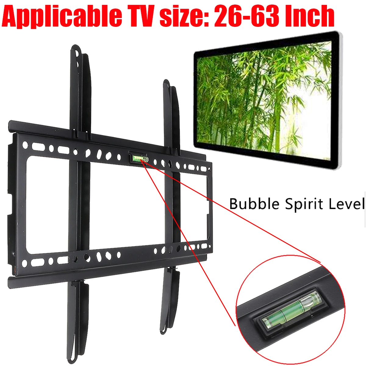 قوية المعادن LCD LED البلازما سليملاين شقة رف لتثبيت التليفزيون على الحائط 26 32 40 42 46 50 52 55 60 63 التلفزيون يتصاعد حامل تلفاز حامل