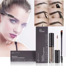 Брендовые усилители для бровей Макияж для Бровей Жидкие гелевые водостойкие пигменты черный коричневый хна для бровей тинт для татуажа бровей Набор кистей для бровей