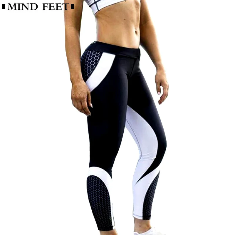 MIND FEET женские леггинсы с эластичной резинкой на талии осень лето мода 3D принт женские сексуальные Стрейчевые тонкие пуш-ап для бедер брюки
