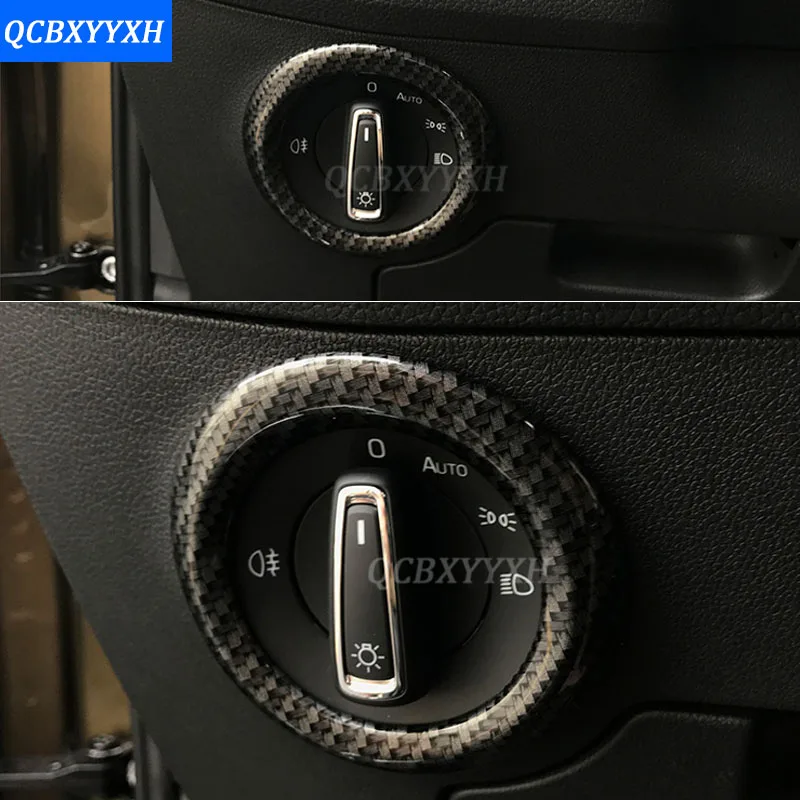 Автомобильный Стайлинг кнопка переключения фар блёстки для Skoda Kodiaq выделенный интерьер ABS обрамление с хромированной отделкой аксессуар блестки
