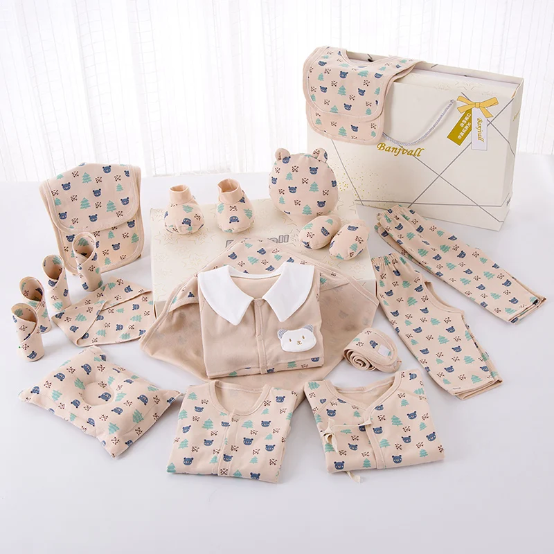  Cartoon Newborn Clothes Baby Gift Set Cotton New Born Baby Girl Boy Clothes Infant Clothing Baby Ou