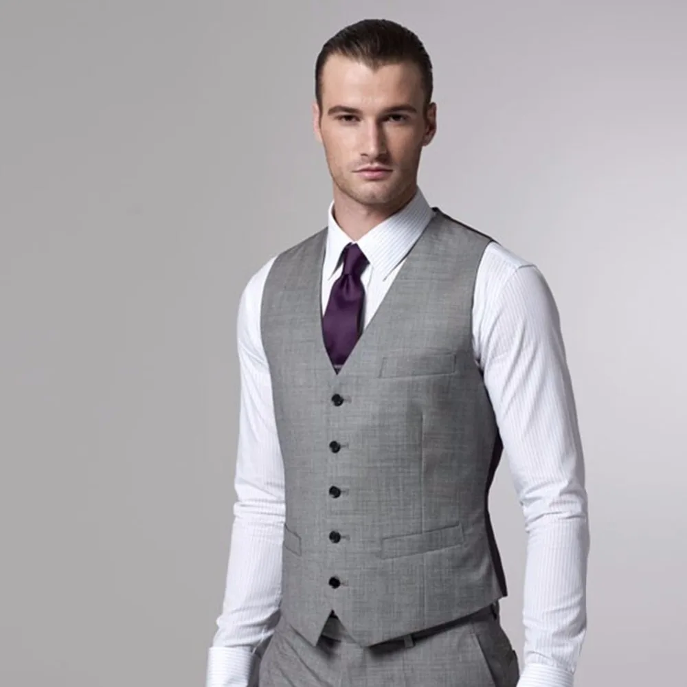 Gray Sharkskin Man Suits Custom Made Grey Two-Toned Woven Wedding Suits For Men Bespoke Vintage Gray Tuxedo Gray Wedding Tuxedo