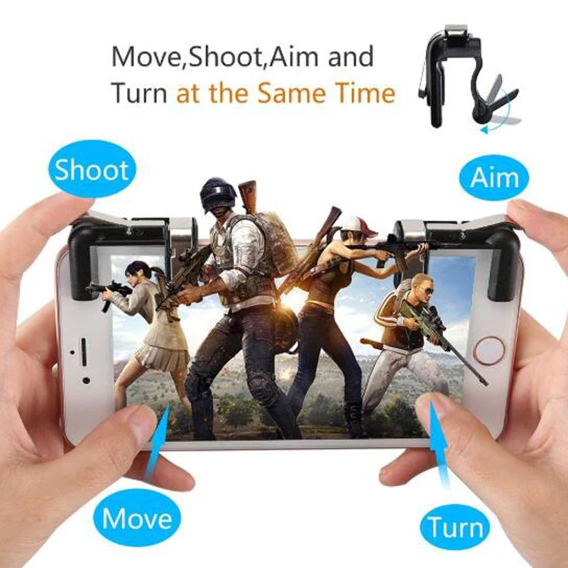 

1Pair Gaming Trigger Fire Button Aim Key Smart Phone Mobile Joysticks Game L1R1 Shooter Controller For PUBG For Critical Ops