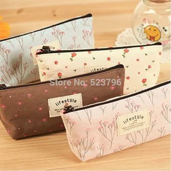 

Fresh Countryside Rural Style Floral Pencil Pen Case Cosmetic Cellphone Bag New