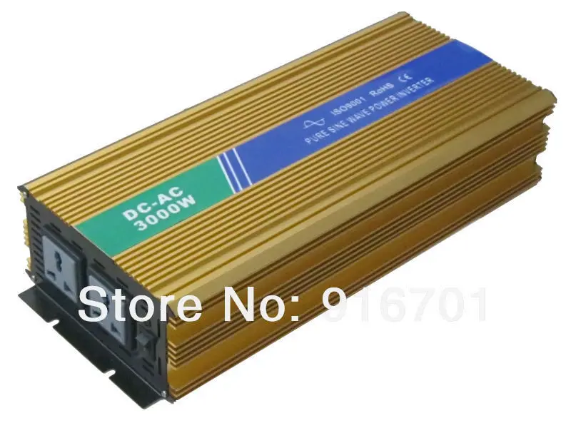 

Factory Selling 3000W 3KW 12V DV to 220V AV Pure Sine Wave Power Inverter DC/AC,2014 New Fast Free Shipping