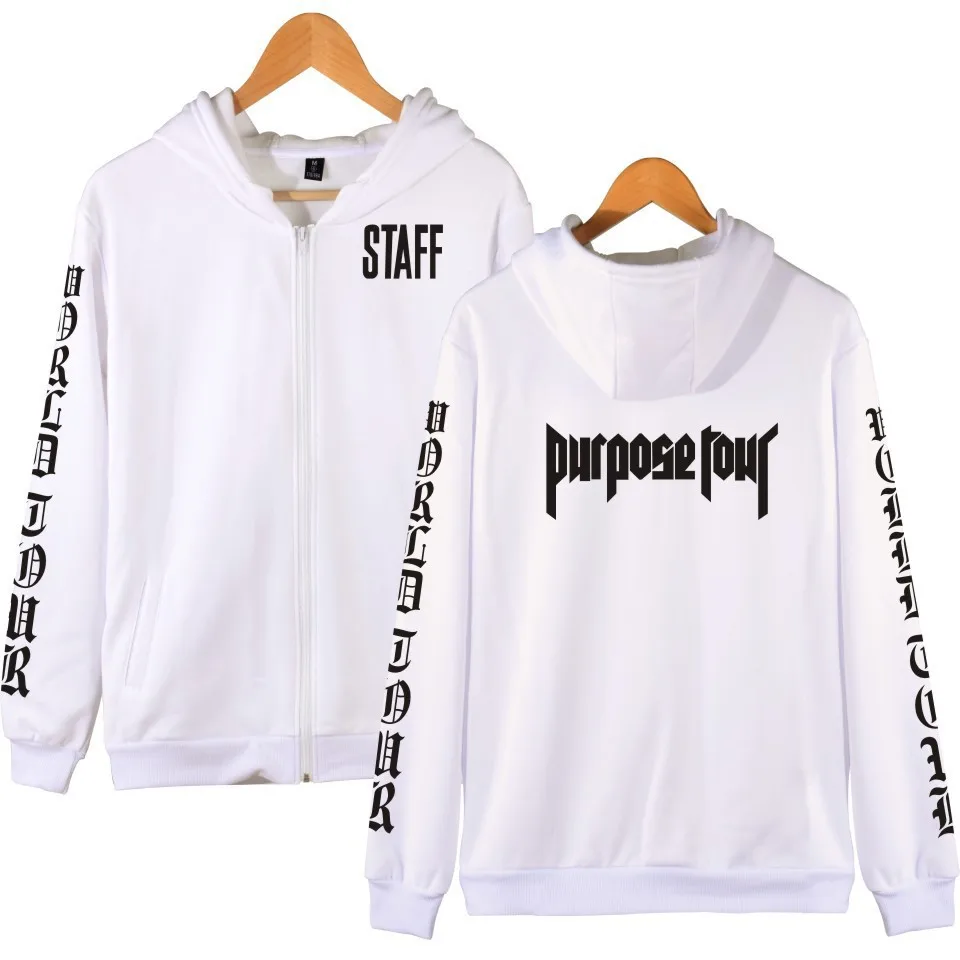 Justin Bieber Zipper Hoodie Fashion Men Sweatshirt Canada Male Singer Hoodies Pullover Unisex Coat Plus Size Clothes 4XL