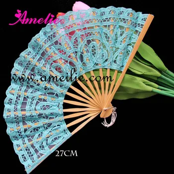 

Free Shipping 10pcs/lot Battenburg Lace Fan Elegant classy and beautiful adult Lace Fan