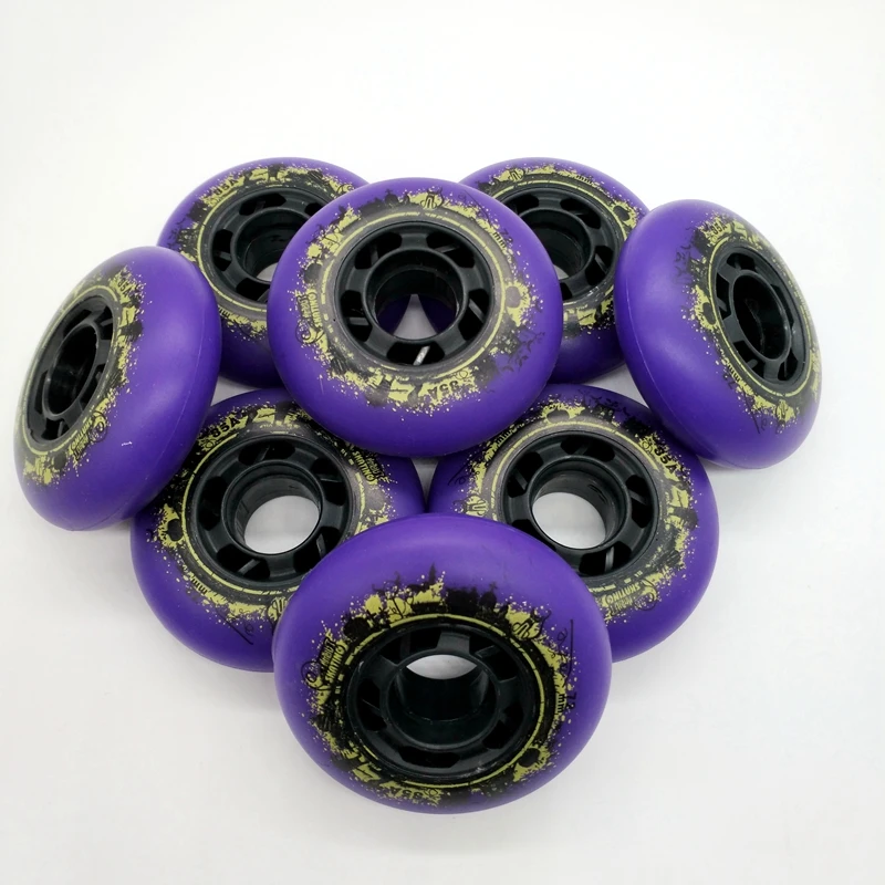 

free shipping roller wheel skate wheel 85 A 8 pcs / lot purple color