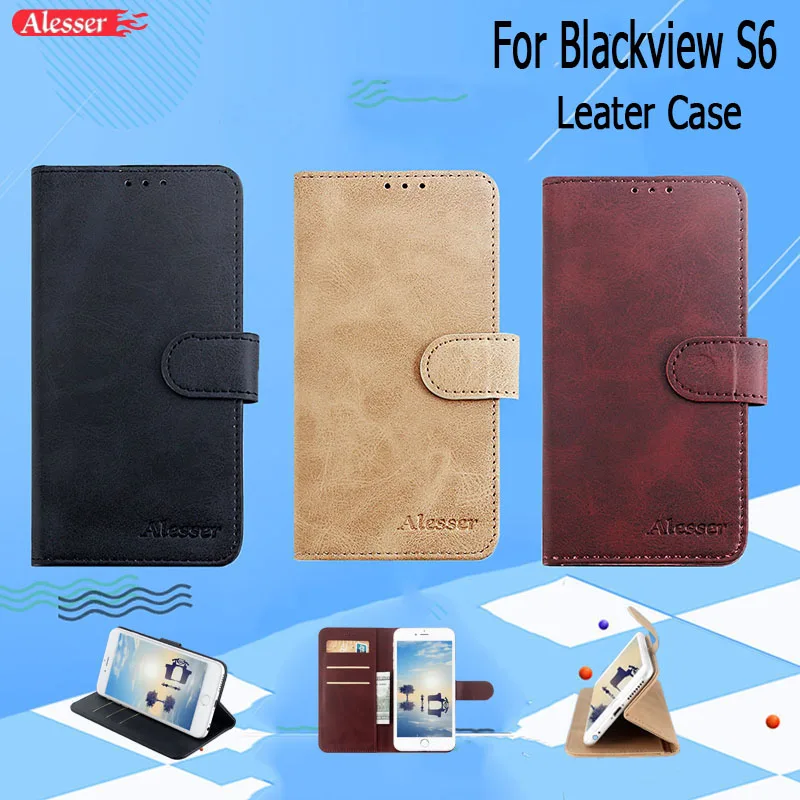 Alesser For Blackview S6 Leather Case Flip Cover With sticker Cellphone Protective Case 5.7'' For Blackview S6 Phone Accessory Alesser For Blackview S6 Leather Case Flip Cover With sticker Cellphone Protective Case 5.7'' For Blackview S6 Phone Accessory