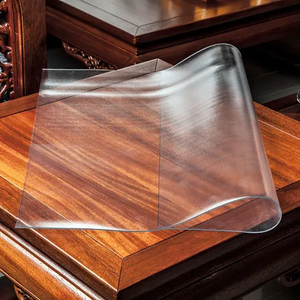 Новое поступление 1,5 мм толщиной ПВХ скатерти водонепроницаемые хрустальные тарелки квадратные пластиковые мягкие стеклянные коврики для стола домашний текстиль