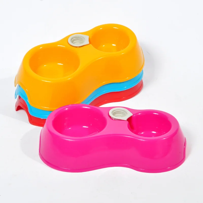 

yooap Pet creative round dog bowl resistant to drop bite pot pet double bowl and water bowl suitable for small dogs and cats