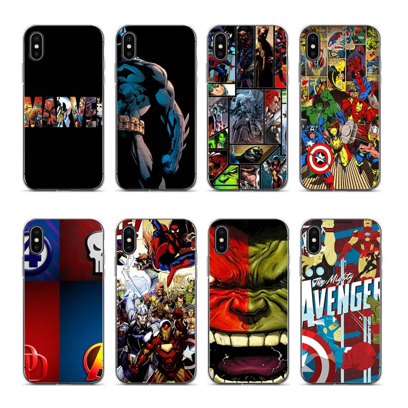 OUTMIX Marvel Comics задняя крышка с логотипом персонажа для мобильных телефонов iPhone 6 plus 6s