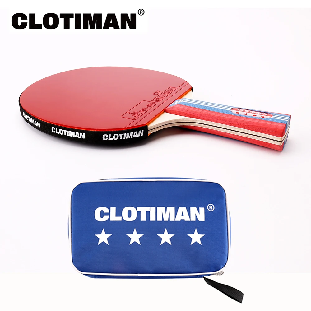 Professional Carbon Fiber Table Tennis Racket Blade Rubber With Double