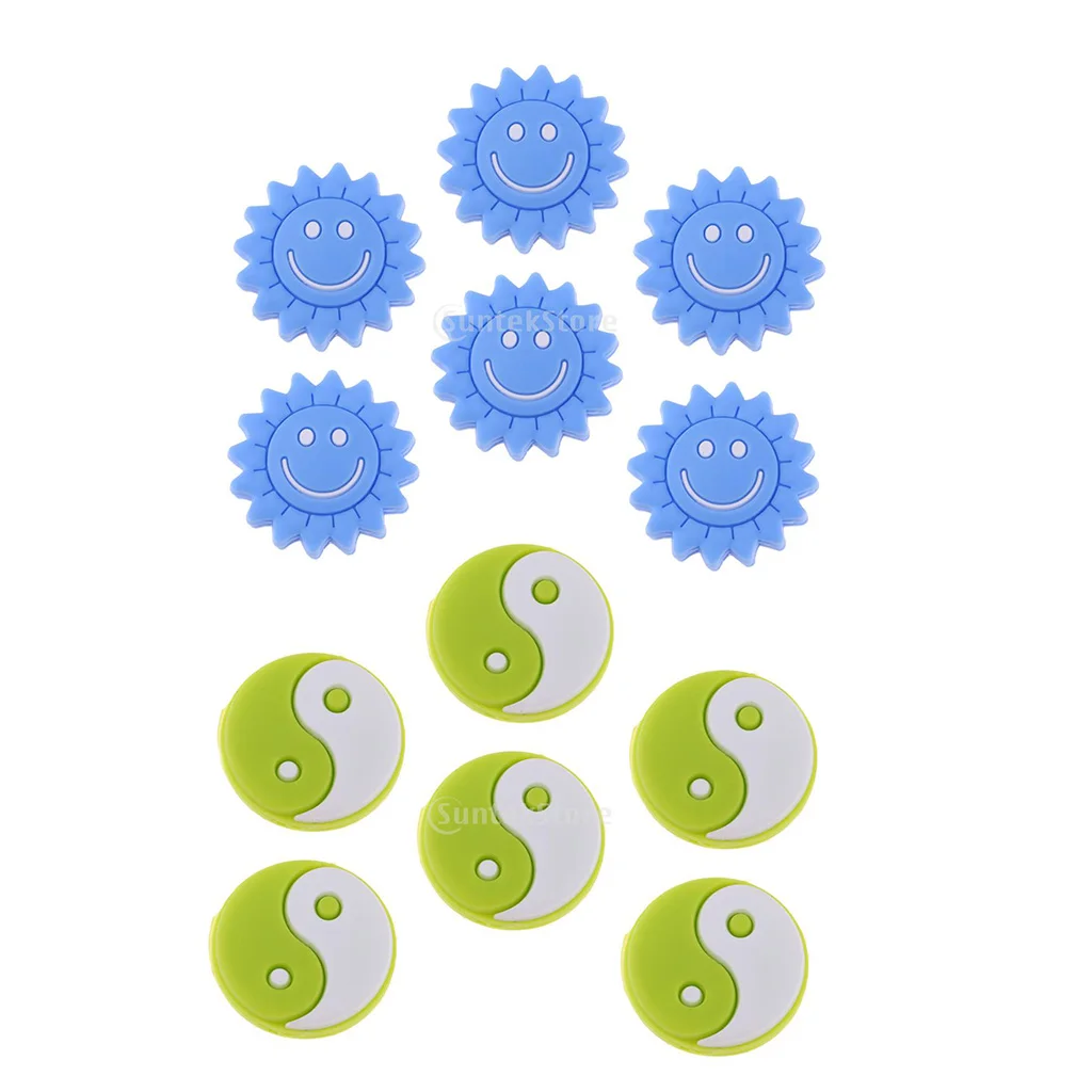 Premium Tennis Vibration Dampener 6 Pack Tennis Racket Shock Absorber Gift for Tennis Players Sunflower Taichi