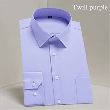 ZQJY Мужская рубашка с длинным рукавом, тонкая брендовая мужская рубашка, дизайнерская Высококачественная однотонная мужская одежда, подходит для деловых рубашек, XS-3XL