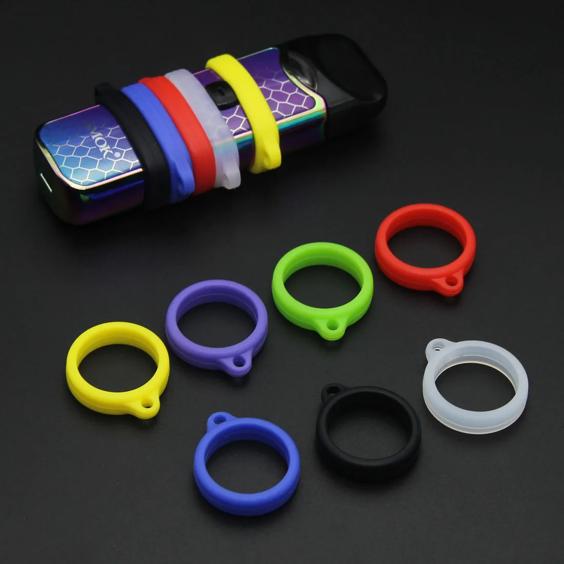 

New Silicone Lanyard vape ring DIY for pod box mechanical mod 18650 20mm-35mm rda rba vaporizer atomizer 50pcs
