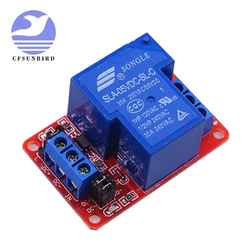 

CFsunbird 30A 5V 1 Channel Relay Module Optocoupler Isolation High / Low Level Trigger Relay for Arduino