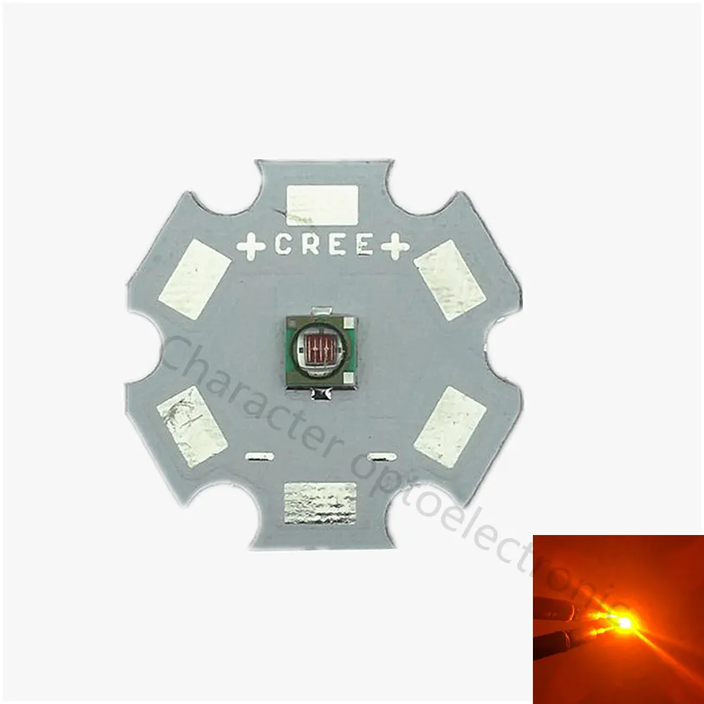 

10PCS XPE R3 Yellow3W Cree XLamp XPE XP-E Yellow 590nm~595nm LED Light Lamp With 20/16/14/12/10/8mm PCB Star Base