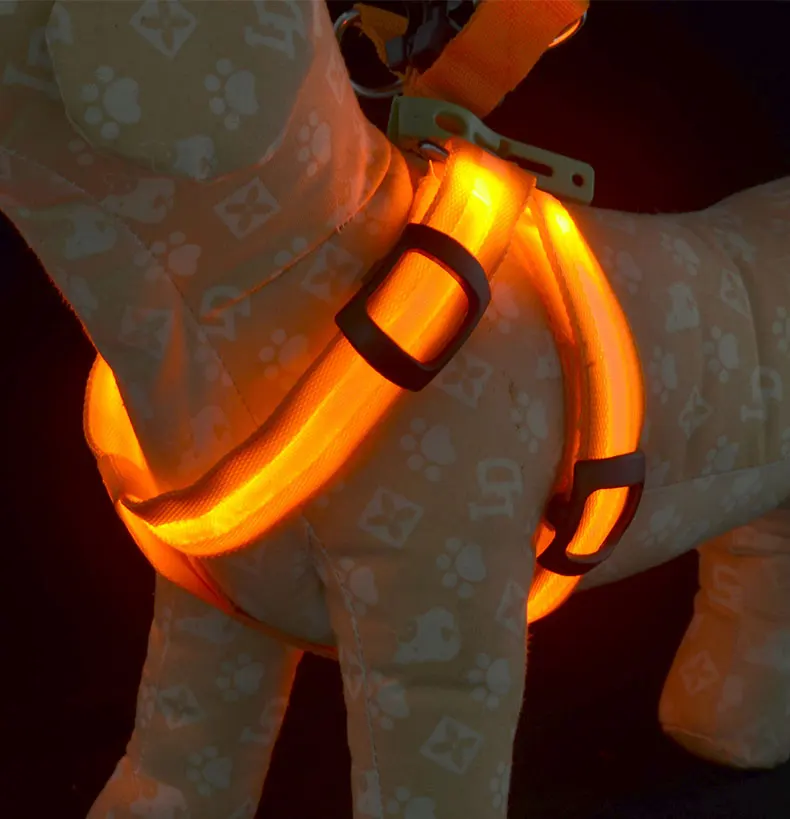 

Lights Pet Dog Harness LED Pet Belt Luminous Dog Harness for Medium Large Dogs USB Rechargerable