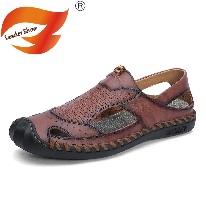 

Leader Show Men Shoes Sandals Summer Beach Outdoor Sandals for Men High Quality Top Brand Casual Sandals Flats Plus Size 45 46