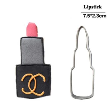 

Hot Lovely Lipstick Shape Cookie Tools Cake Stencil Kitchen Cupcake Decoration Template Mold Cookie Coffee Stencil Mold Baking